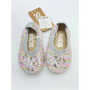 NWT Girl's Cotton On Kids US 7-8 Ombre Sequin Dress Holiday Flats Size NWT